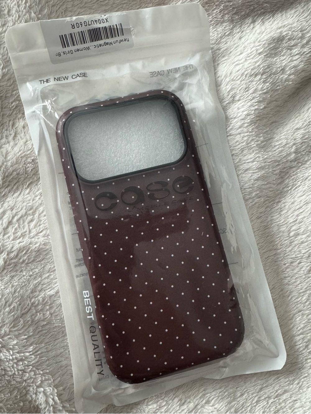 Brown and White Polka Dot Iphone 17 PRO Case